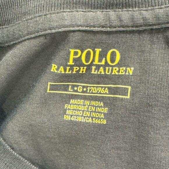 POLO RALPH LAUREN BEADED LOGO  T-SHIRT. DEFENDER GREEN. - Picture 7 of 7